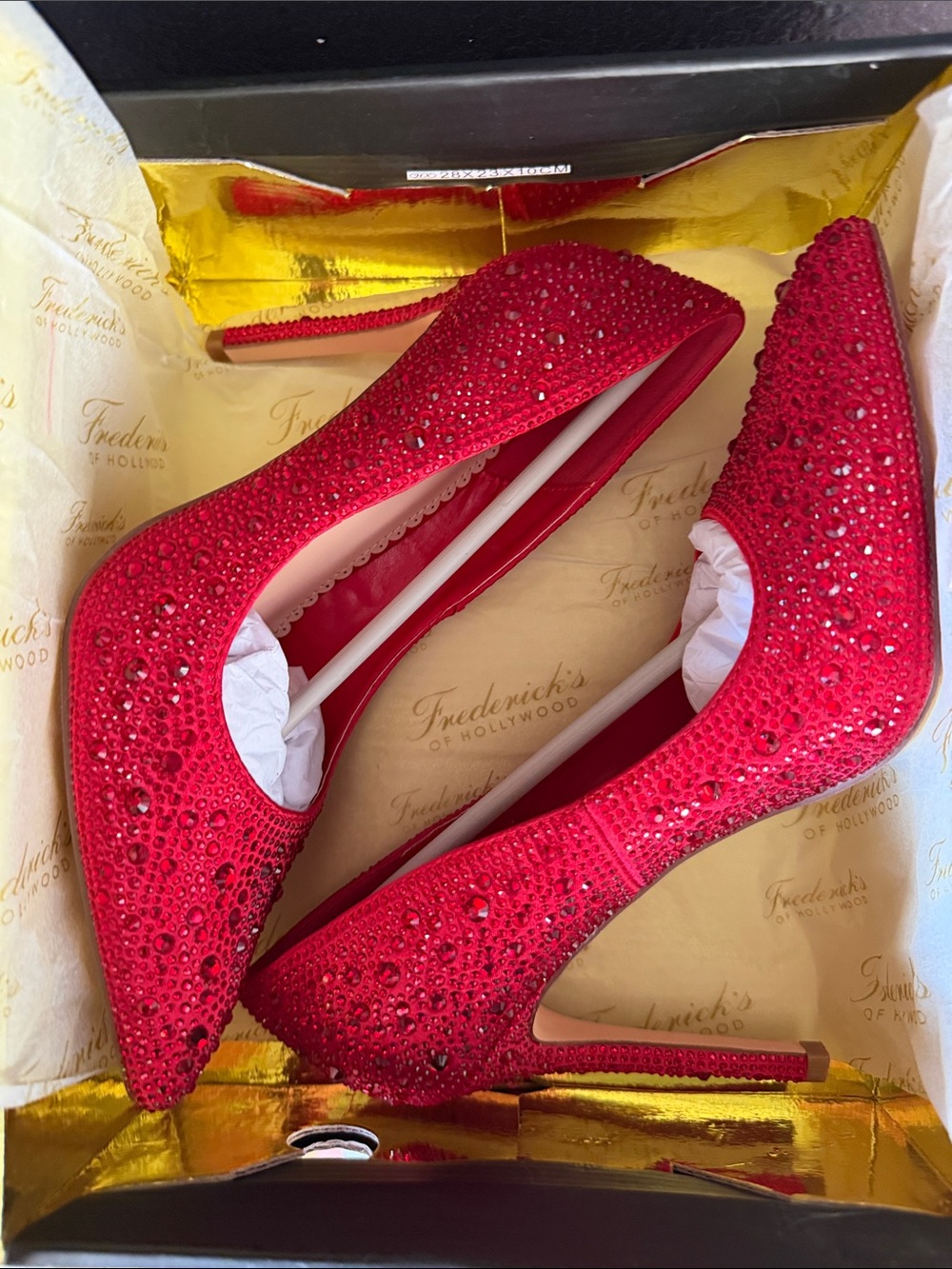 Frederick's of Hollywood Hot Pink Crystal Pointed-Toe Heels